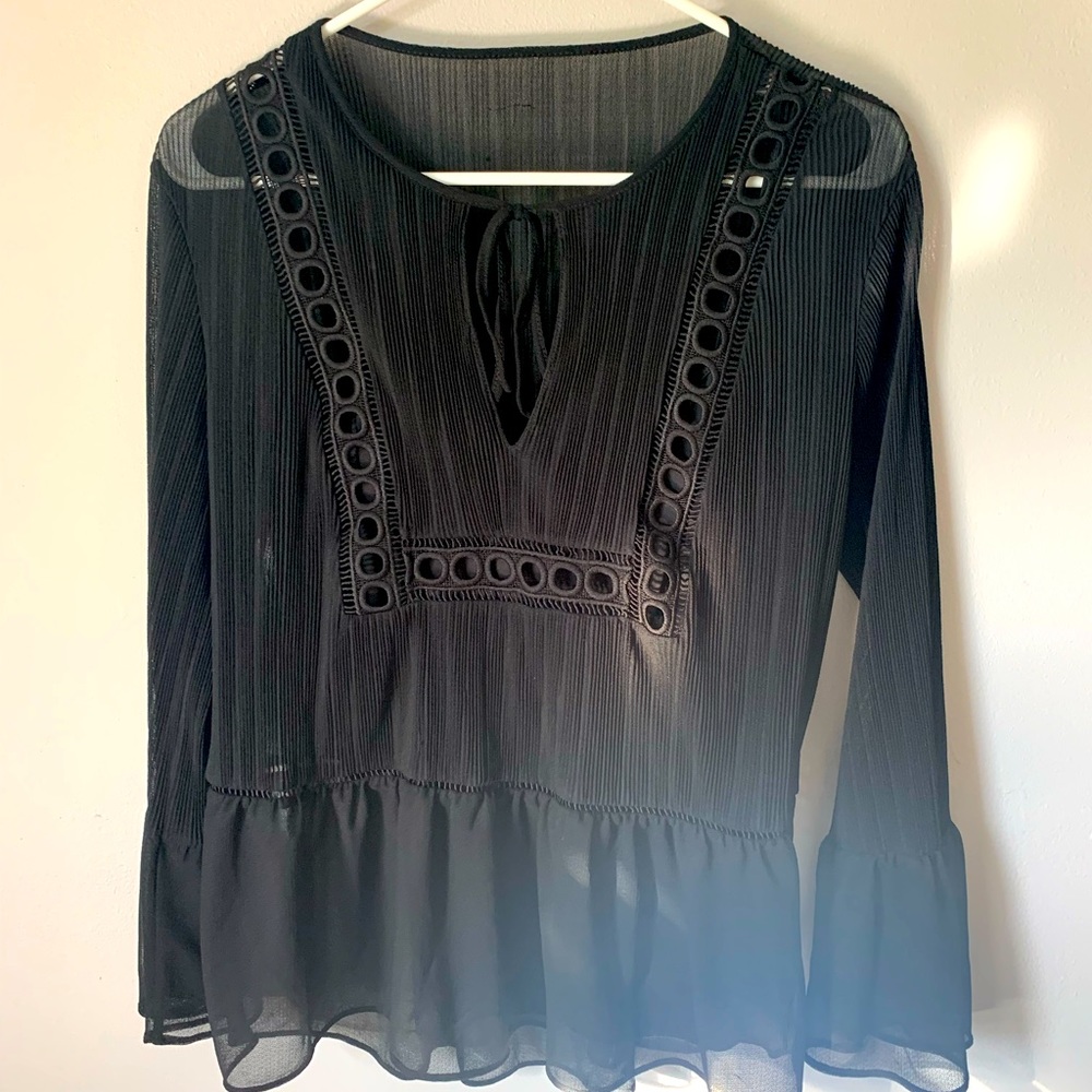 Black Blouse w/ tanktop inside